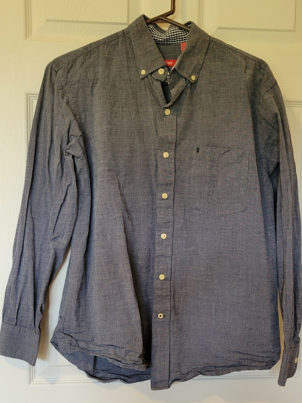 Izod Men's Long Sleeve Button-Down Shirt - Blue